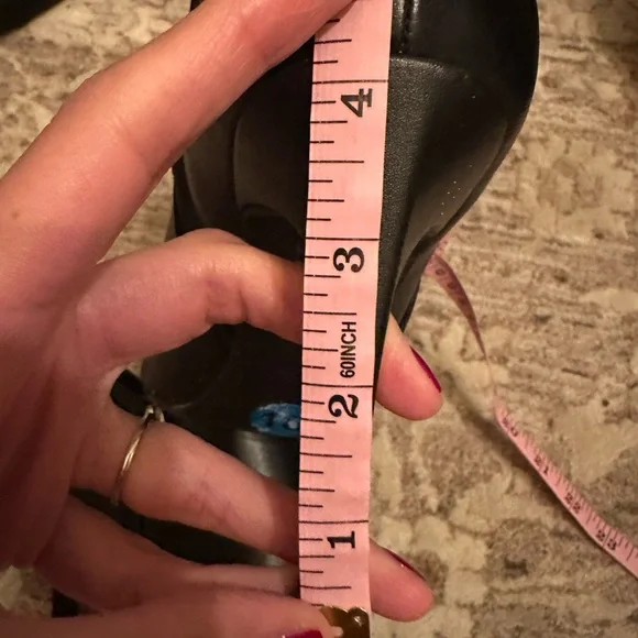 Calvin Klein Sleek Black Ankle Boot. 4 inches - Picture 4 of 4